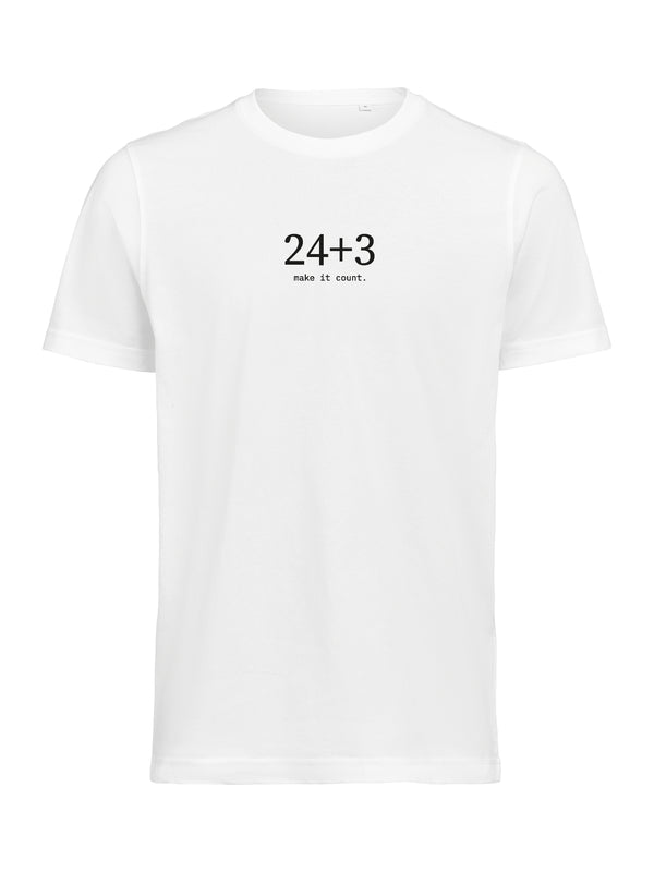 NOTEVEN NINETY+ 24+3 — Make It Count, T-shirt bianco, fronte