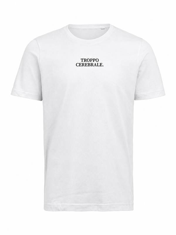 NOTEVEN NINETY+ Troppo Cerebrale, T-shirt bianco, fronte